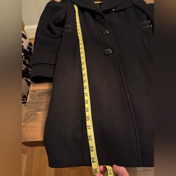 Kenneth Cole New York Black Wool Trench Coat - Picture 10 of 10